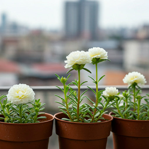Flor Onze Horas Branca Tripla – 100 Sementes com Alta Germinação - Frete Grátis