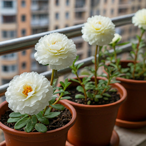 Flor Onze Horas Branca Tripla – 100 Sementes com Alta Germinação - Frete Grátis