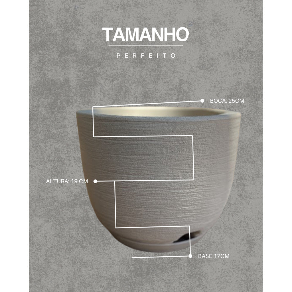 Vaso de Planta Polietileno Com Prato - Leveza, Estilo e Durabilidade