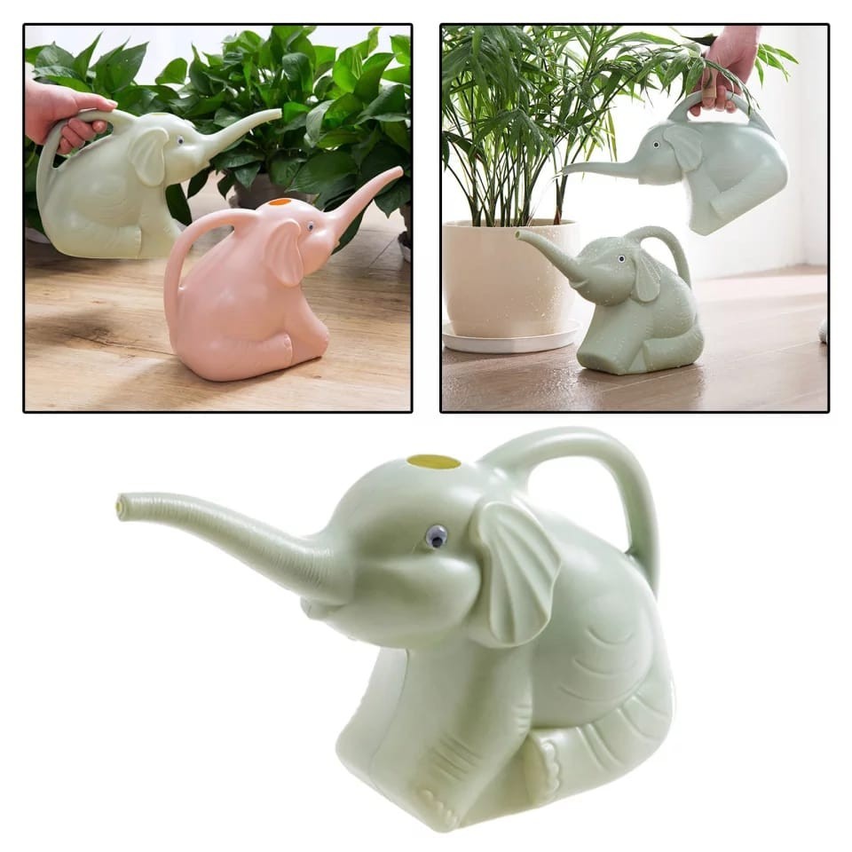 Regador de Plantas e Jardim 2 Litros Decorativo Em Formato de Elefante – Prático e Durável