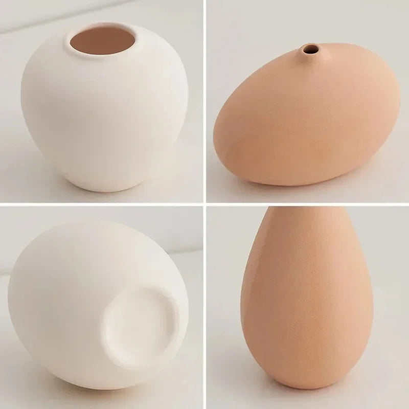 Vaso de Cerâmica para Arranjos Florais - Design Moderno e Elegante