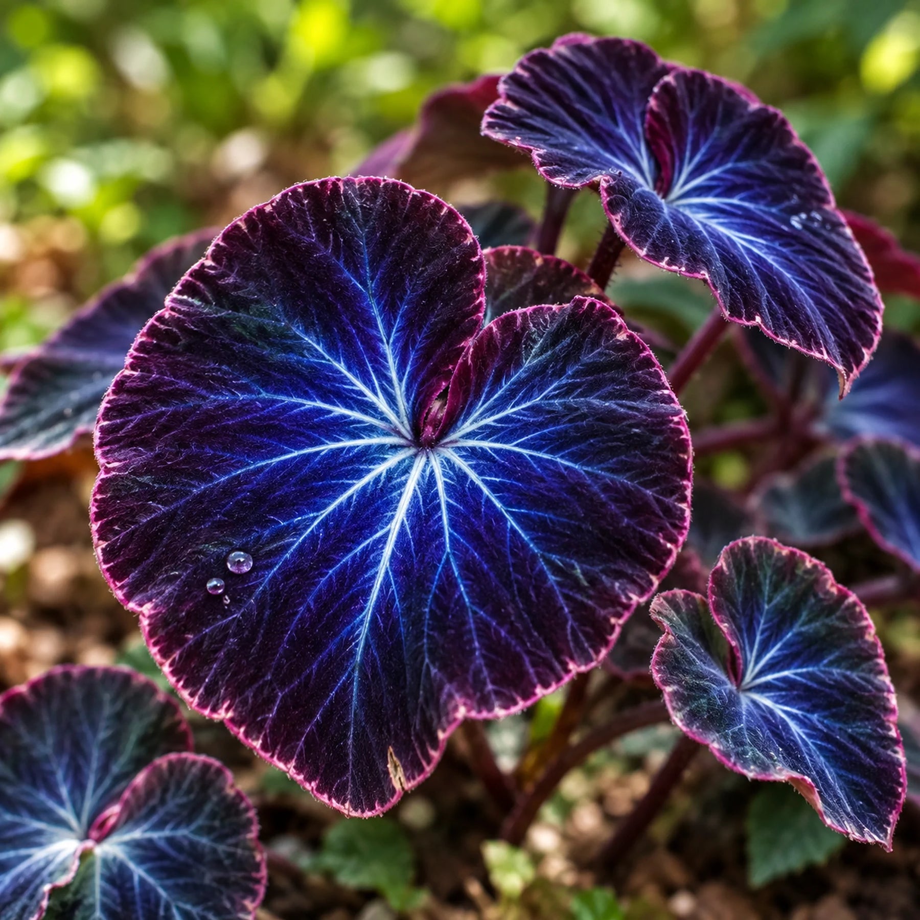 Sementes Raras de Begônia Neon Blue - 100 unidades para colecionador