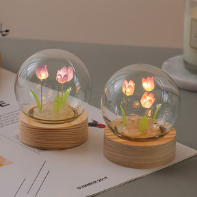 Luminária Abjur de LED com Lâmpadas em formato de Tulipa - Lindo Presente