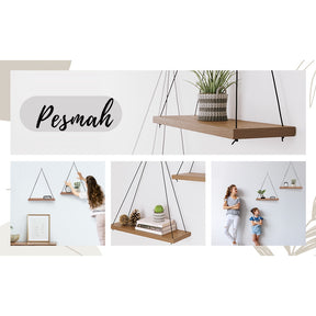 Kit com 3 Prateleiras de Madeira Rústica em MDF para Plantas - Linha Fioralto