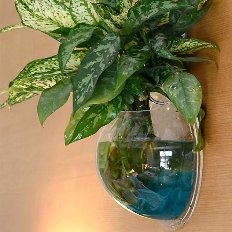 Vaso de Cristal Redondo para Flores de Parede