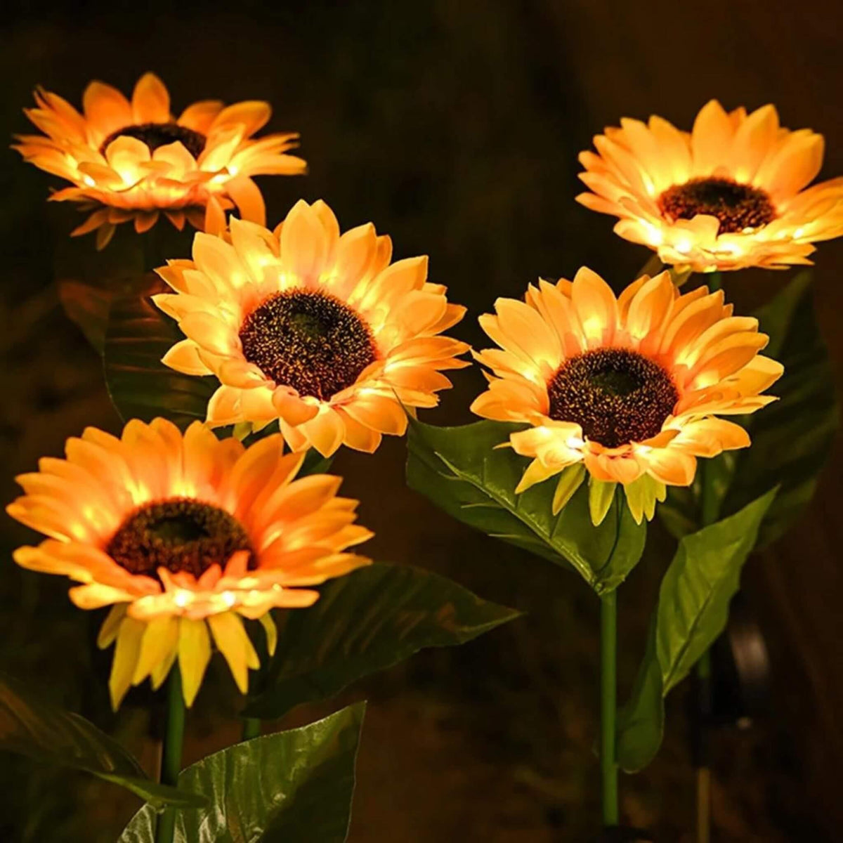 Luminaria Solar Externa Para Jardim Girassol Led - Energia Grátis