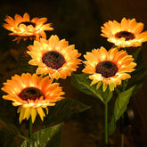 Luminaria Solar Externa Para Jardim Girassol Led - Energia Grátis