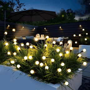 Luminaria Solar Para Jardins em Led Efeito Vagalume