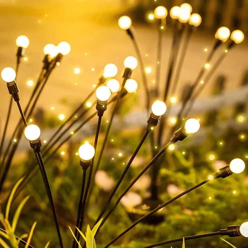Luminaria Solar Para Jardins em Led Efeito Vagalume