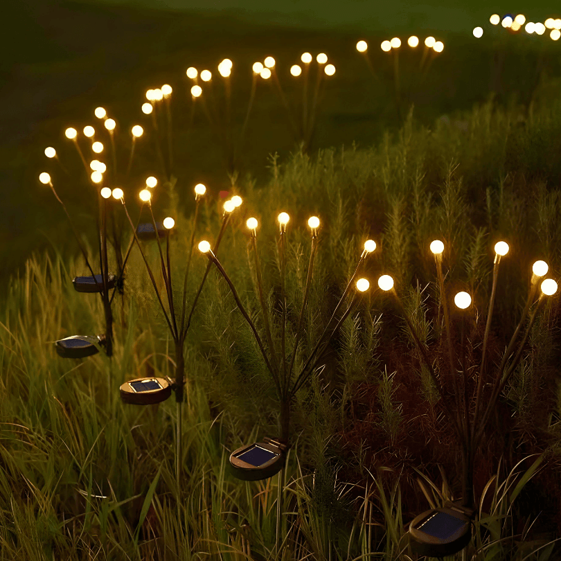 Luminaria Solar Para Jardins em Led Efeito Vagalume