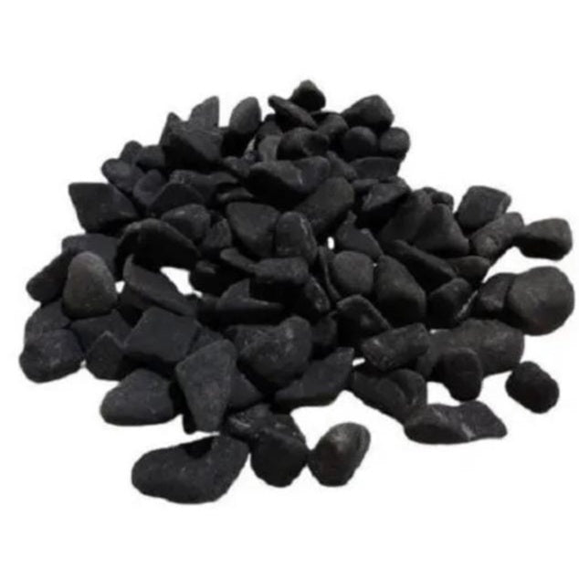Pedra Seixo Preta Dolomita para Jardinagem e Decoração de Vasos - 5 ou 15 kg
