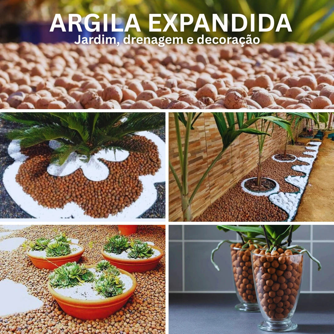 Argila expandida para jardim drenagem e decoracao em varios modelos