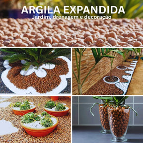 Argila expandida para jardim drenagem e decoracao em varios modelos