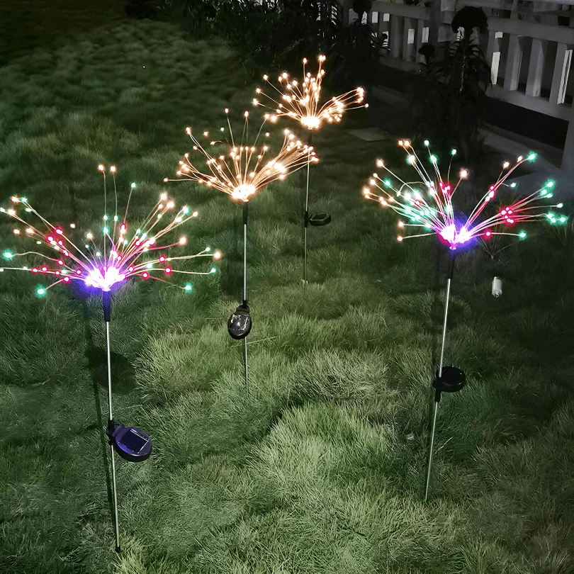 Luz Solar de Led Efeito Fogos de Artifício - 🎄 Ilumine seu Natal com Magia