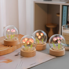 Luminária Abjur de LED com Lâmpadas em formato de Tulipa - Lindo Presente