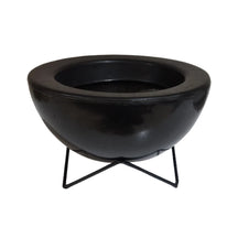 Vaso de planta bacia  polietileno com suporte 26x13cm