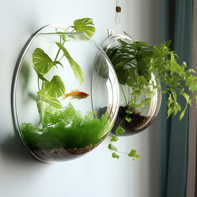 Vaso Transparente para Decoração de Casa e Jardim - Vaso Suspenso de Vidro