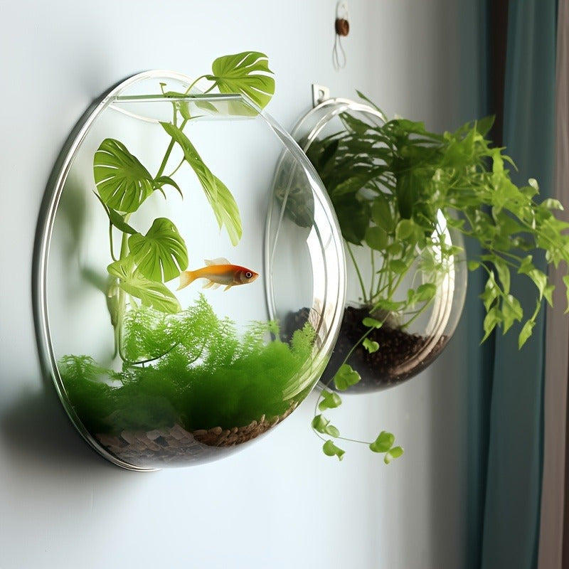 Vaso Transparente para Decoração de Casa e Jardim - Vaso Suspenso de Vidro