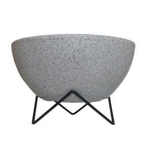 Vaso de planta bacia  polietileno com suporte 26x13cm