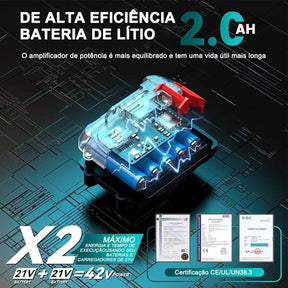 Serra Eletrica Para Poda Sem Fio Recarregável – Motosserra Portátil Compacta