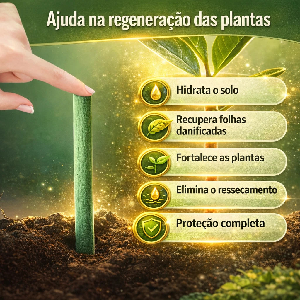 Fertilizante em Bastonetes NutriForte  – 30 Unidades - Nutrição Prolongada e Liberação Gradual De Nutrientes para Suas Plantas