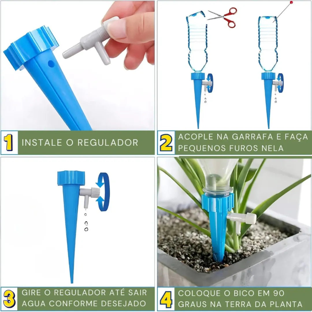 Gotejador para Plantas Regador de Plantas Automático Acoplável Em Garrafa Pet