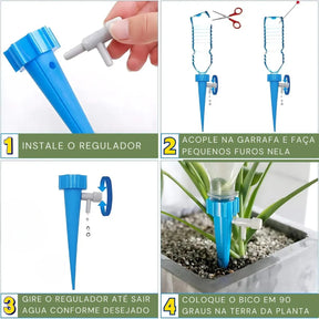 Gotejador para Plantas Regador de Plantas Automático Acoplável Em Garrafa Pet