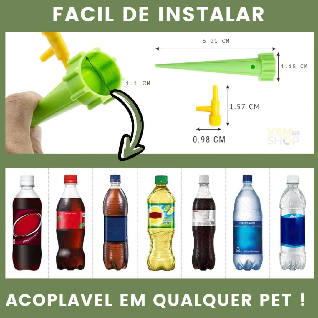 Gotejador para Plantas Regador de Plantas Automático Acoplável Em Garrafa Pet