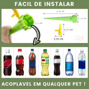 Gotejador para Plantas Regador de Plantas Automático Acoplável Em Garrafa Pet
