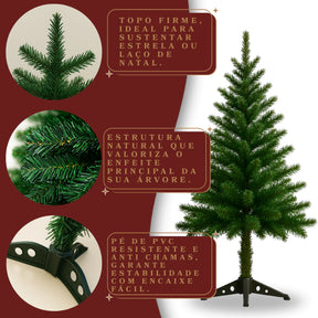 Árvore de Natal Pequena, Média e Grande com Galhos Super Cheios - Luxo para Decoração Natalina