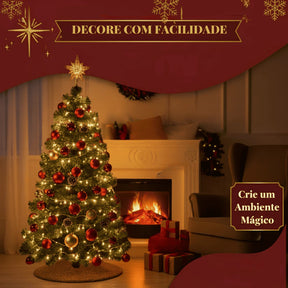 Árvore de Natal Pequena, Média e Grande com Galhos Super Cheios - Luxo para Decoração Natalina
