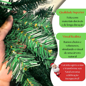 Árvore de Natal Pequena, Média e Grande com Galhos Super Cheios - Luxo para Decoração Natalina