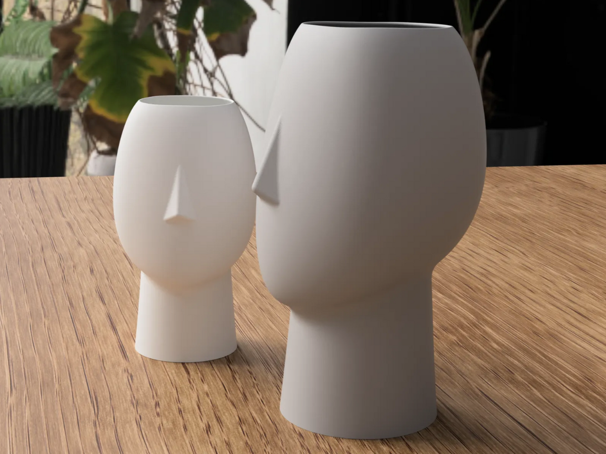 Vaso Decorativo de Rosto para Plantas