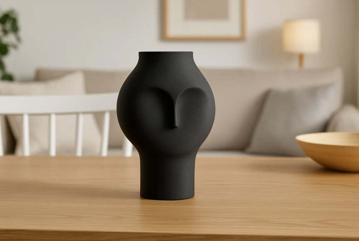 Vaso Moderno com Design de Rosto para Plantas