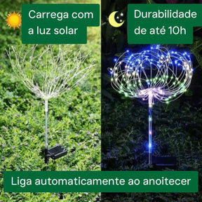 Luz Solar de Led Efeito Fogos de Artifício - 🎄 Ilumine seu Natal com Magia