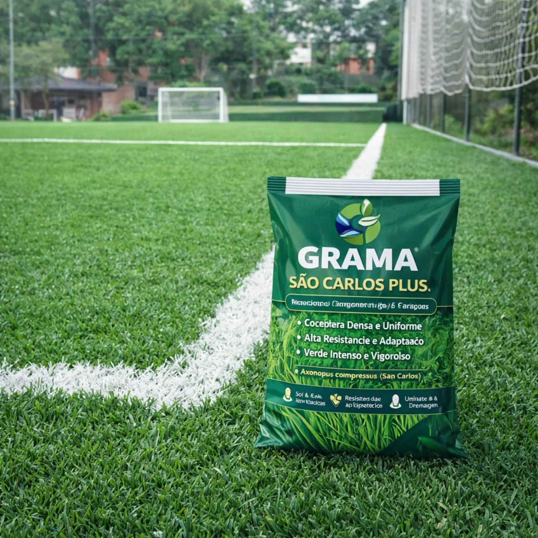 Sementes de Grama São Carlos Plus – Ideal para Meia-Sombra
