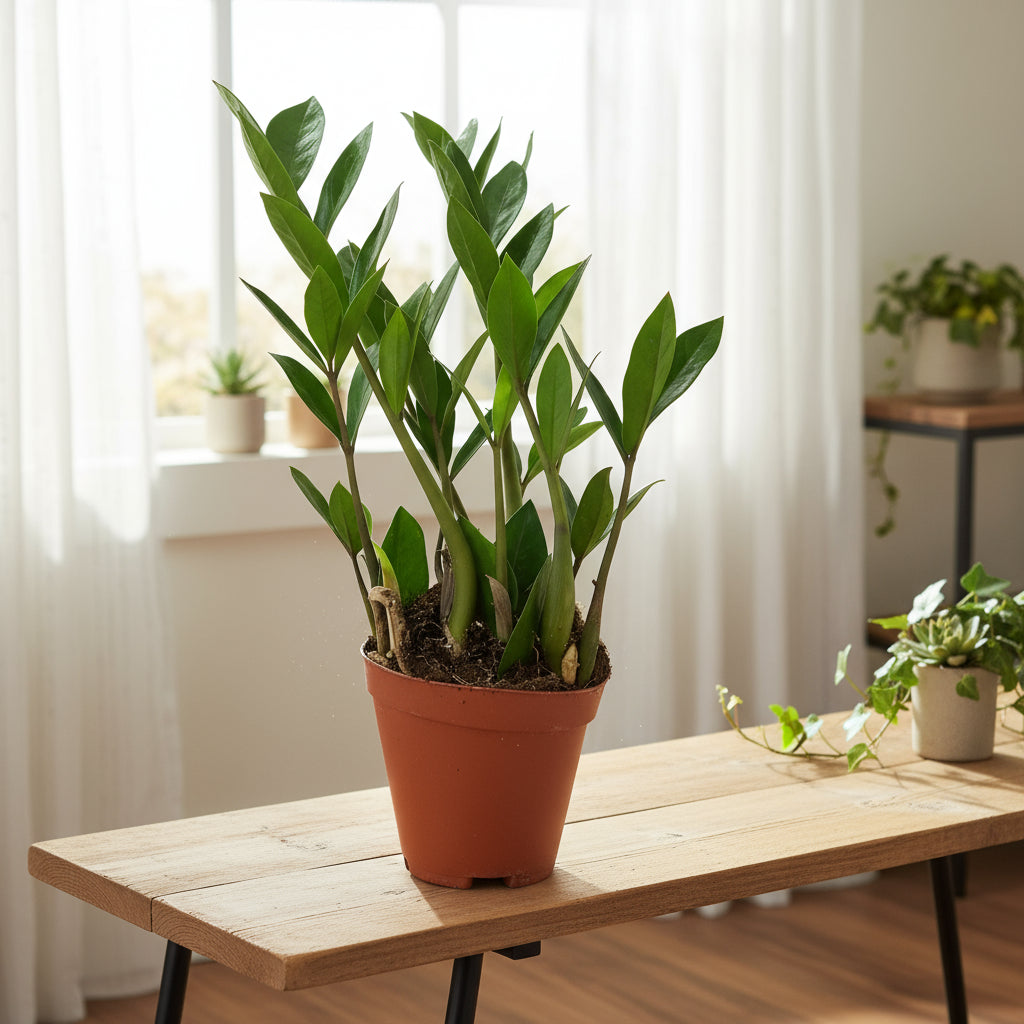 Muda Zamioculca Zami Mini 30cm Planta Da Fortuna