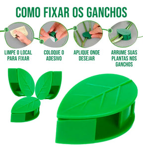 Suporte para Plantas Trepadeiras com Ganchos Folha Autoadesivos