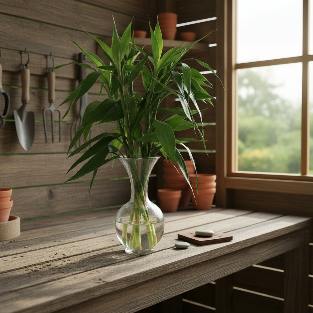 Bambu da sorte kit 6 hastes naturais dracaena sanderiana
