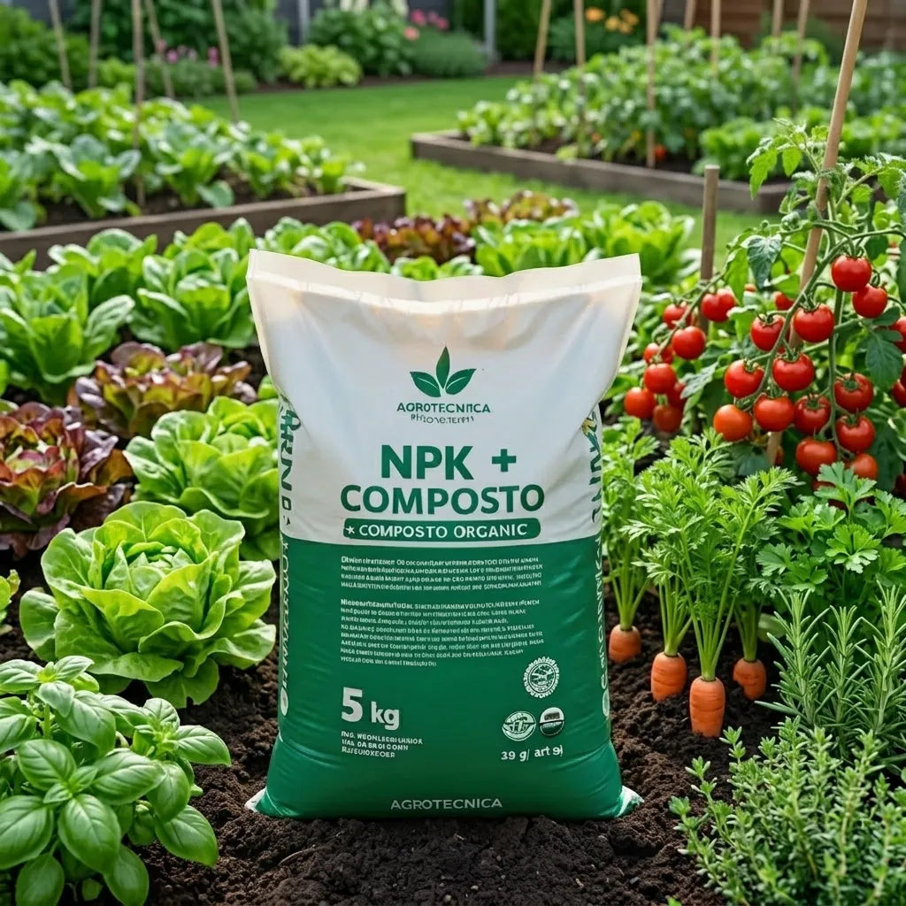 Adubo Orgânico NPK Completo para Hortas, Gramados e Floração