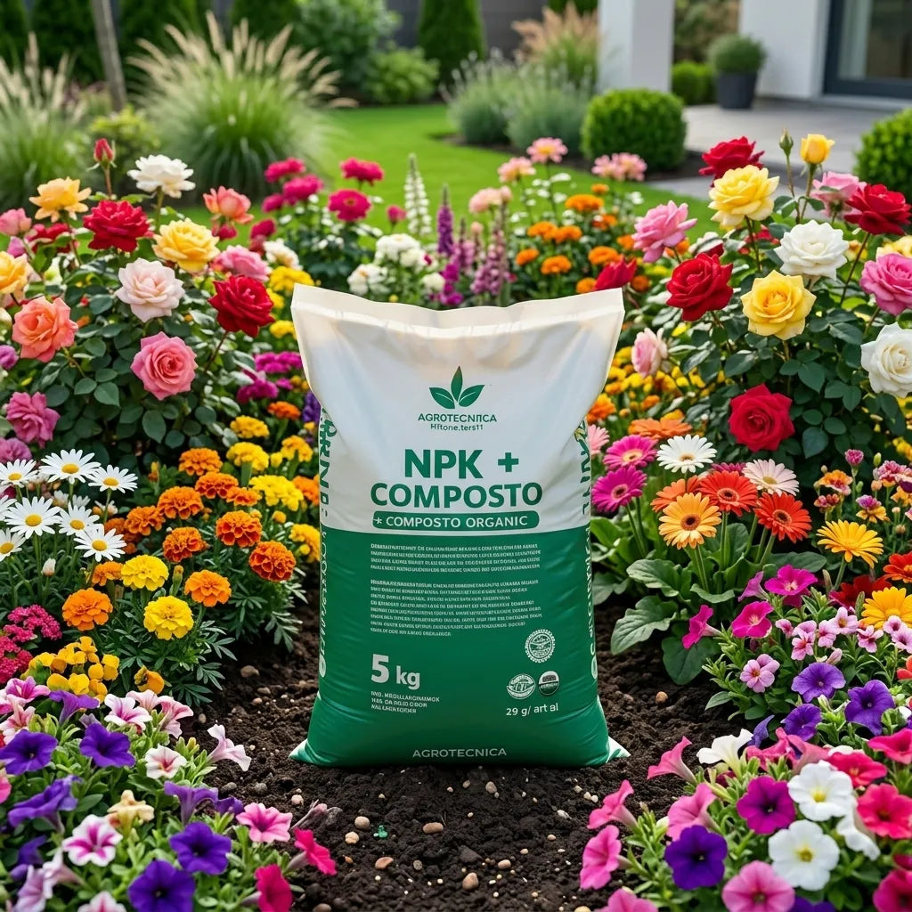 Adubo Orgânico NPK Completo para Hortas, Gramados e Floração