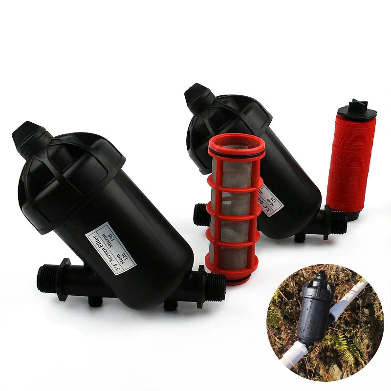 Filtro de Água Tipo Y com Conectores em PVC para Irrigação de Jardim