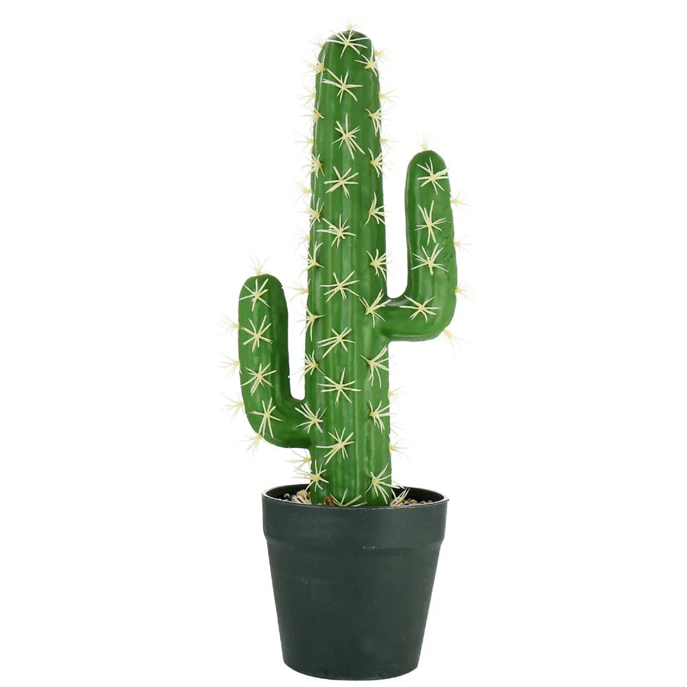Cacto Artificial Tropical Grande 30/43cm – Planta Falsa Decorativa para Interior e Exterior