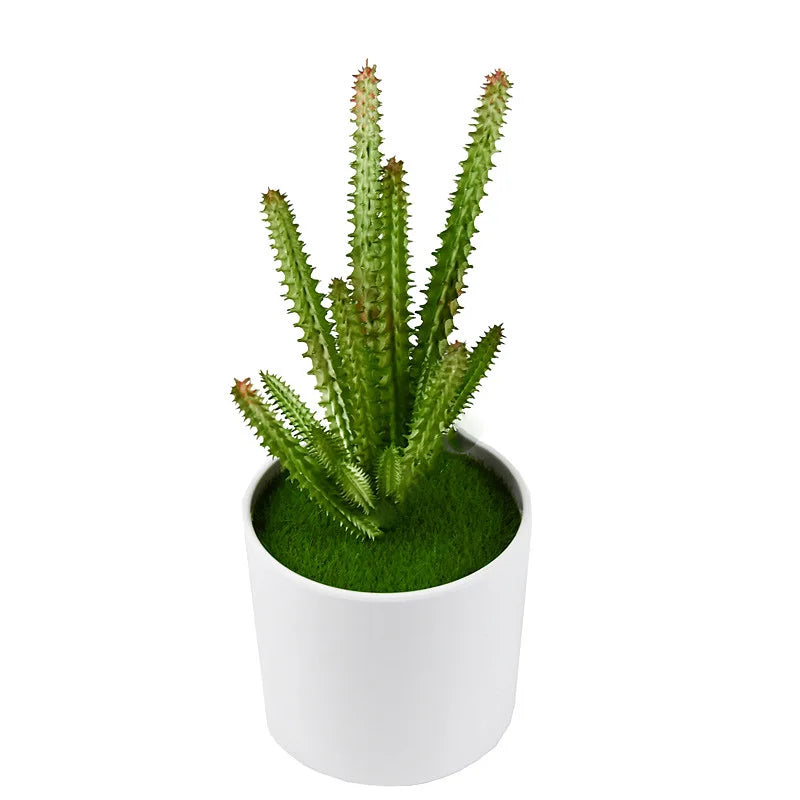 Ramo de Cacto Artificial Verde – Decoração Natural e Sem Manutenção para Casa e Escritório