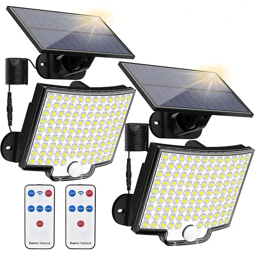 Refletor Solar de LED 800W Holofote Triplo - Iluminação Eficiente para Exteriores - Tech Urbane