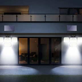 Holofote Solar LED 800W Triplo com 3 Cabeças - Iluminação Ecológica para Ambientes Externos