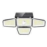 Holofote Solar LED 800W Triplo com 3 Cabeças - Iluminação Ecológica para Ambientes Externos
