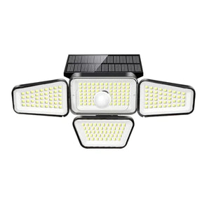 Holofote Solar LED 800W Triplo com 3 Cabeças - Iluminação Ecológica para Ambientes Externos