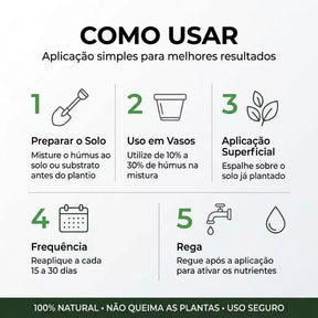 Húmus de Minhoca Até 10kg Adubo Orgânico 100% Natural Para Plantas, Hortas e Jardinagem