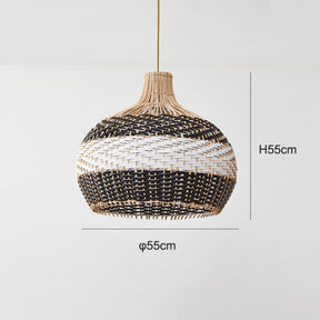 Luminária Pendente de Rattan Estilo Moderno para Decoração